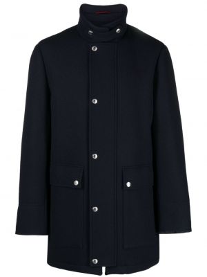 Gyapjú kabát Brunello Cucinelli kék