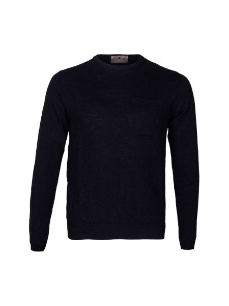 Sweter slim fit z długim rękawem Irish Crone czarny