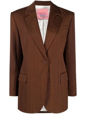 Jacquard lang blazer Sandro brun