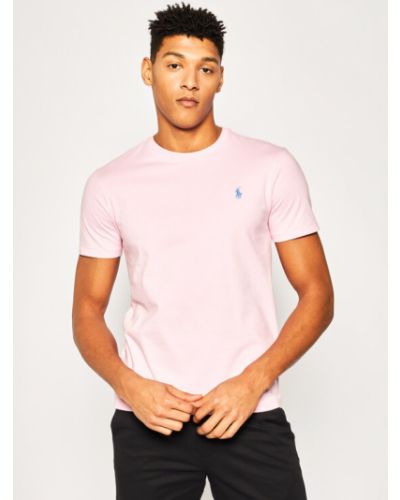 Slim fit tričko Polo Ralph Lauren růžové