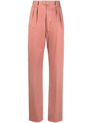 Pantalones rectos de cintura alta Etro rosa