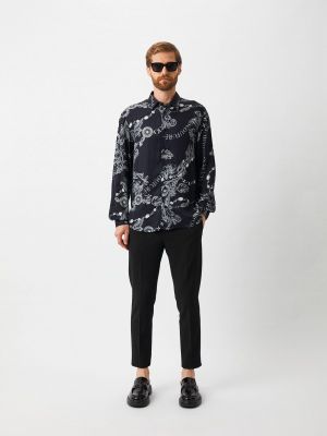 Джинсовая рубашка Versace Jeans Couture черная