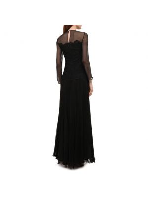 Шелковое платье Valentino черное