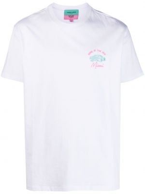 Памучна тениска бродирана Maison Labiche бяло