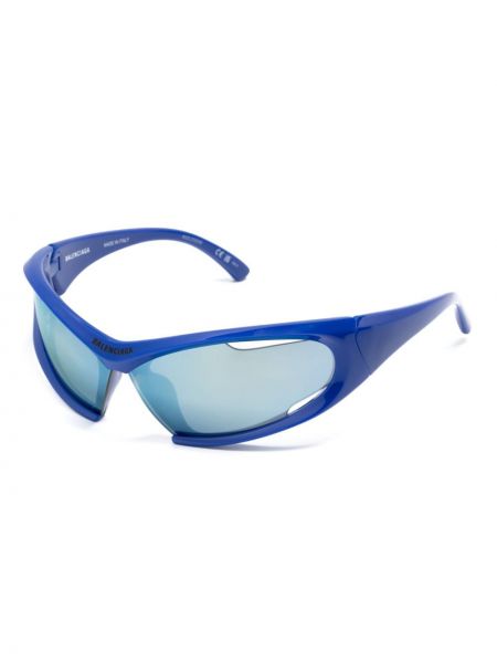 Okulary przeciwsłoneczne oversize Balenciaga Eyewear niebieskie