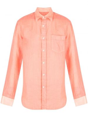 Ленена риза с копчета 120% Lino оранжево