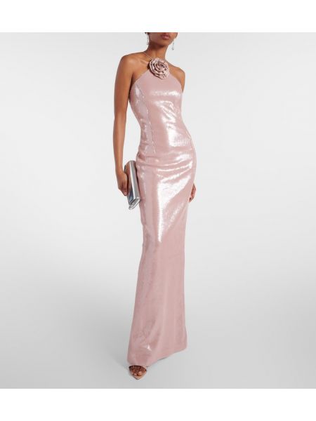 Φλοράλ μάξι φόρεμα Rebecca Vallance μπεζ