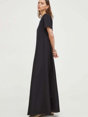 Vlněné dlouhé šaty Lovechild černé