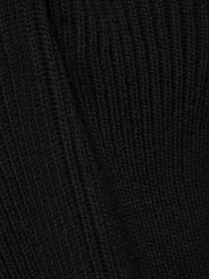 Neoprenové vlněné mini šaty Sacai černé