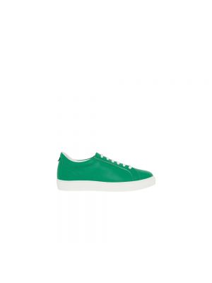 Sneakersy skórzane Kiton zielone