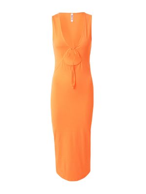 Najlonska midi haljina Neon & Nylon narančasta