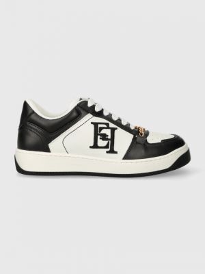Bőr sneakers Elisabetta Franchi fekete