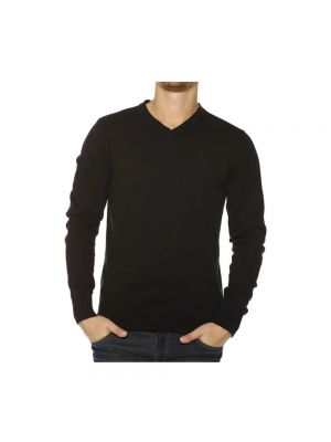 Sweatshirt mit v-ausschnitt Schott Nyc schwarz