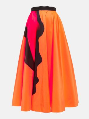 Dlhá sukňa s vysokým pásom Roksanda oranžová