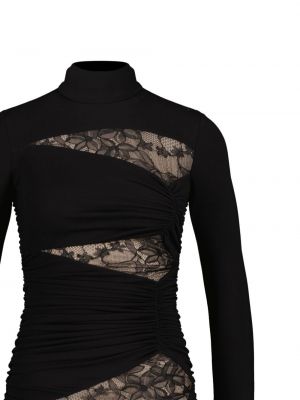 Krajkové koktejlové šaty jersey Giambattista Valli černé