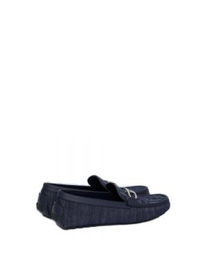 Loafers de cuero Fendi azul