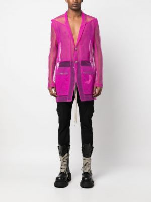 Transparente hemd Rick Owens pink