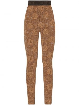 Spitzen leggings Dolce & Gabbana braun