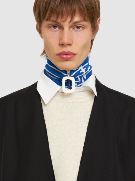 Zip yün şal Jw Anderson mavi