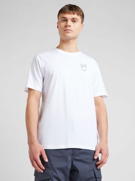 T-shirt Knowledgecotton Apparel bianco