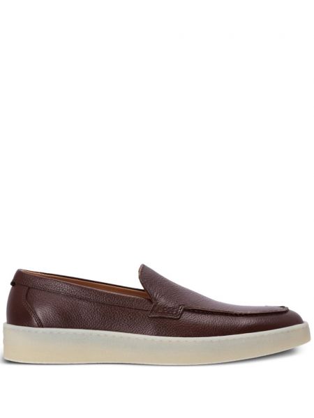 Læder loafers Boss brun