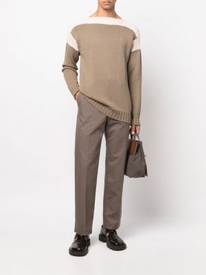 Sweter Fendi brązowy
