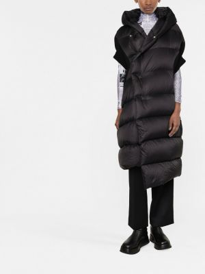 Asymetrický kabát s kapucí Rick Owens černý