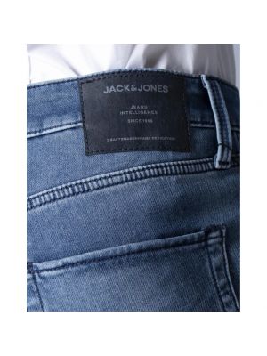 Pantalones cortos vaqueros con cremallera de algodón Jack & Jones azul