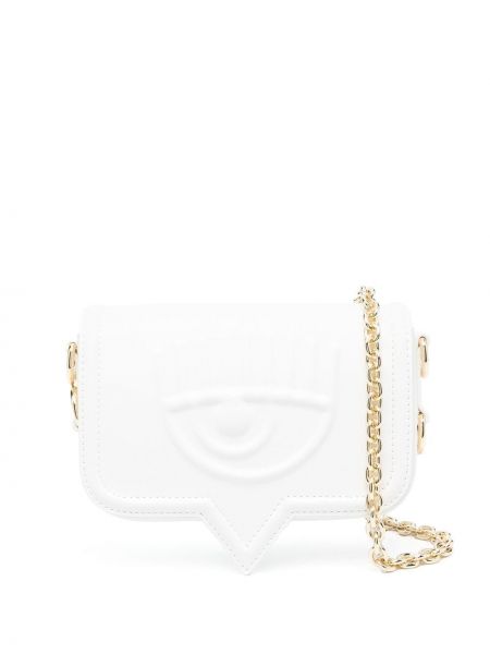 Crossbody väska i konstläder Chiara Ferragni vit