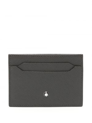 Usnjena denarnica Montblanc siva