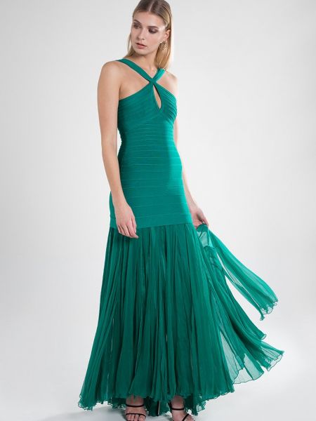Sukienka wieczorowa Hervé Léger zielona
