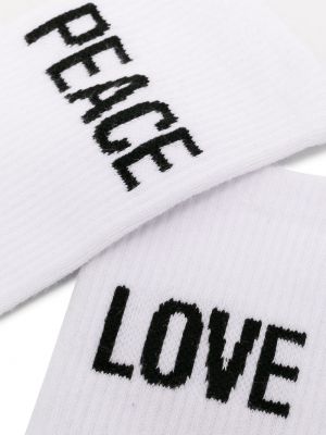 Chaussettes avec imprimé slogan à imprimé Mackintosh blanc