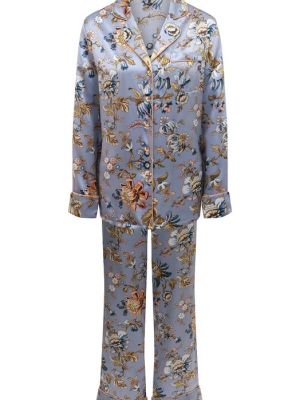 Шелковая пижама Olivia Von Halle голубая