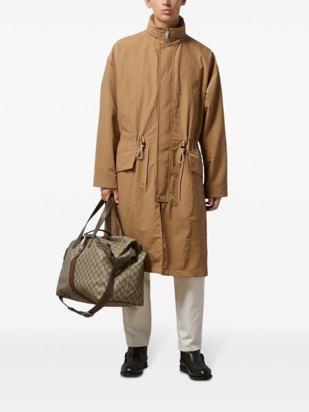 Kabát s kapucí Gucci béžový
