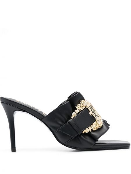 Sandali con fibbia Versace Jeans Couture nero