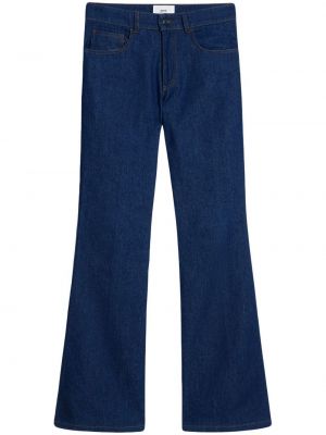 Priliehavé bootcut džínsy s nízkym pásom Ami Paris modrá