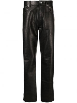 Pantalon en cuir Vetements noir