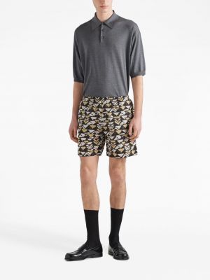 Shorts mit print Prada schwarz
