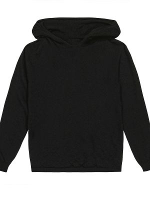 Hoodie i ull för pojkar Rick Owens Kids svart