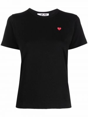 Kokvilnas t-krekls Comme Des Garçons Play melns