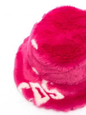 Kepurė su kailiu Gcds rožinė