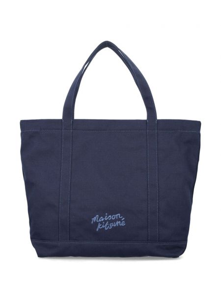 Shopper rankinė Maison Kitsuné mėlyna