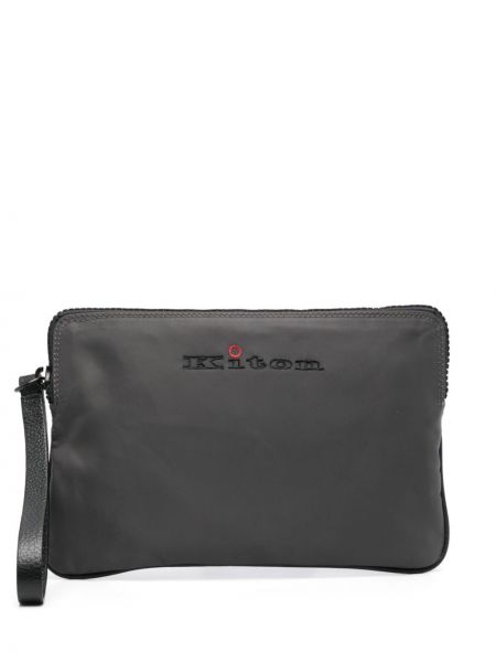 Чанта тип „портмоне“ бродирани Kiton сиво
