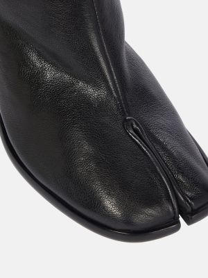 Usnjene gumijasti škornji Maison Margiela črna