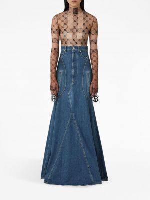 Džínová sukně Burberry modré