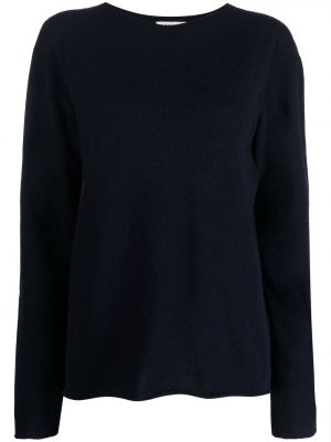 Kašmírový sveter s okrúhlym výstrihom Jil Sander modrá