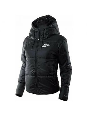 Водонепроницаемая куртка с капюшоном с карманами Nike черная