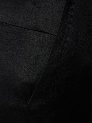 Satynowa długa spódnica z wysoką talią Alberta Ferretti czarna