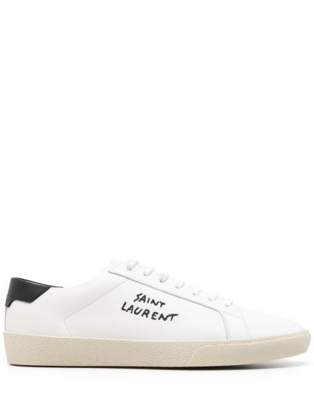 Işlemeli sneaker Saint Laurent beyaz