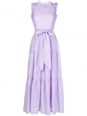 Robe longue à volants Baruni violet